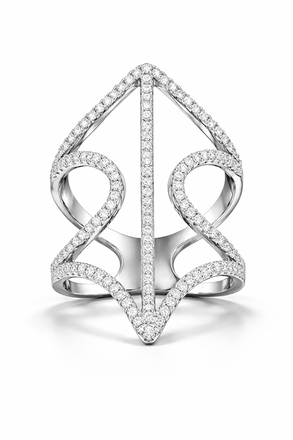 14K White Gold Diamond Ring