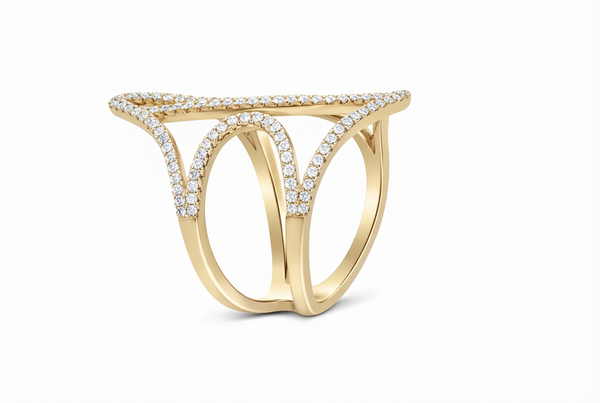 14K White Gold Diamond Ring