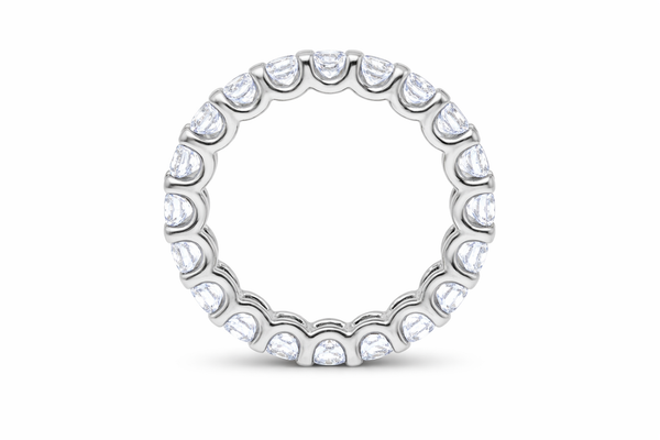 14K White Gold Round Diamond Eternity Anniversary Ring (3.25 ct)