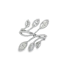 18k White Gold Diamond Marquise Cut Ring 2.78c
