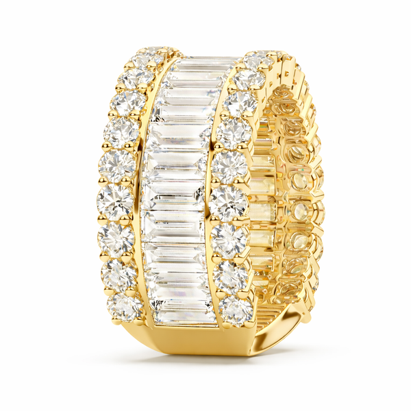 14K White Gold Diamond Baguette Anniversary Wedding Ring (5.15 ct) - LA DIAMOND