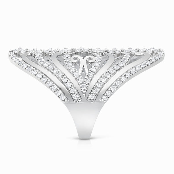 14K White Gold Diamond Ring (2.20 ct) - LA DIAMOND