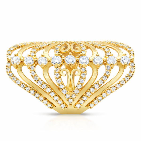 14K White Gold Diamond Ring (2.20 ct) - LA DIAMOND