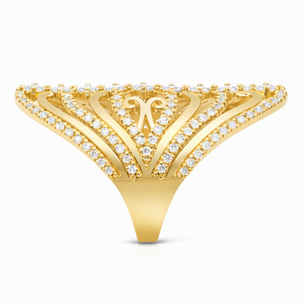 14K White Gold Diamond Ring (2.20 ct) - LA DIAMOND