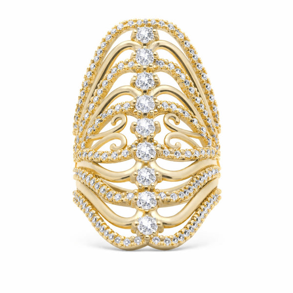 14K White Gold Diamond Ring (2.20 ct) - LA DIAMOND