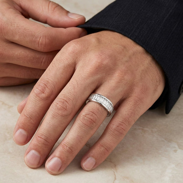 14K White Gold Baguette Diamond Ring (5.85 ct T.W.)