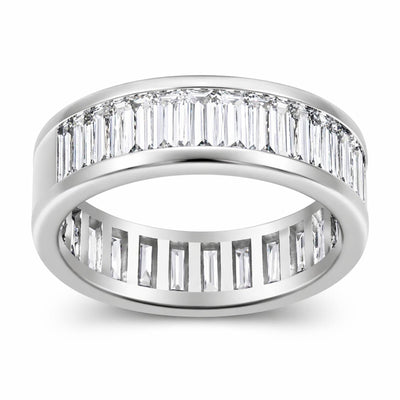 14K White Gold Baguette Diamond Ring (5.85 ct T.W.)