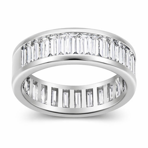 14K White Gold Baguette Diamond Ring (5.85 ct T.W.) - RD761