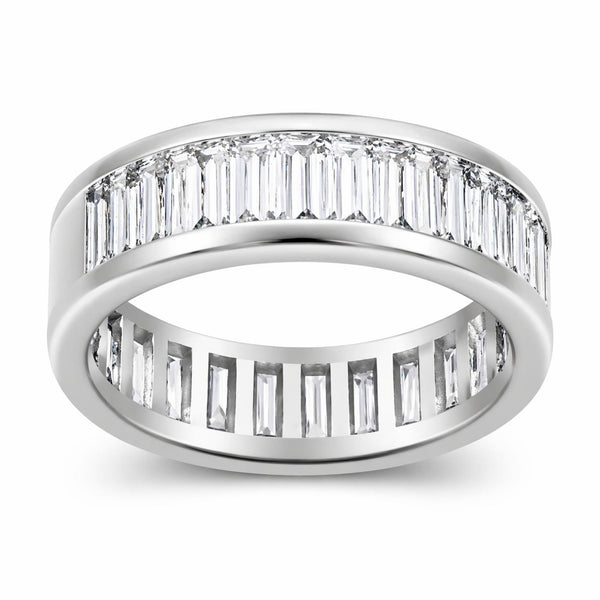14K White Gold Baguette Diamond Ring (5.85 ct T.W.)