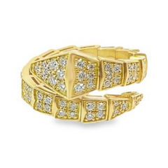 18k Yellow Gold Diamond Round Cut Ring 1.25c