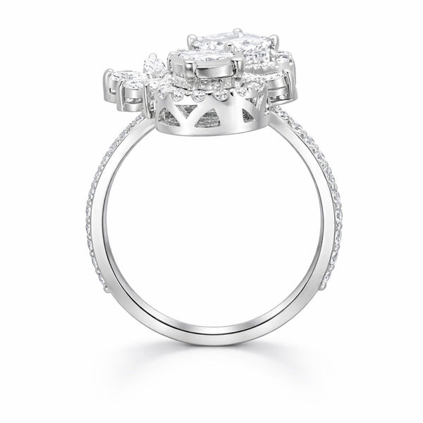 14K White Gold Diamond Ring (3.31 ct) - LA DIAMOND