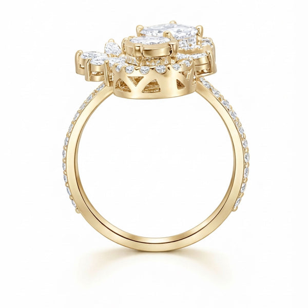 14K White Gold Diamond Ring (3.31 ct) - LA DIAMOND