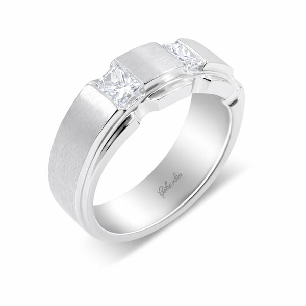 14K White Gold Diamond Emerald-Cut Wedding Band (0.85 ct T.W.)