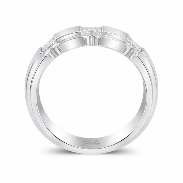 14K White Gold Diamond Emerald-Cut Wedding Band (0.85 ct T.W.)