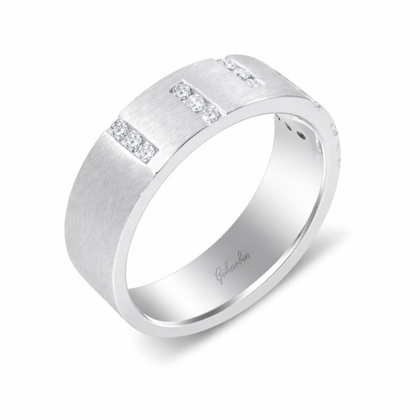 14K White Gold Diamond Round Cut Wedding Band (0.52 ct T.W.)
