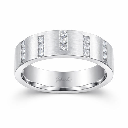 14K White Gold Diamond Round Cut Wedding Band (0.52 ct T.W.) - RD846