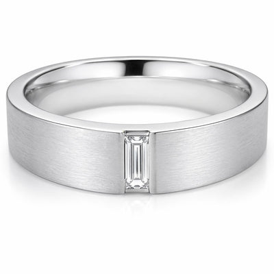 14K White Gold Diamond Baguette-Cut Wedding Band (0.30 ct T.W., 10.39 g)