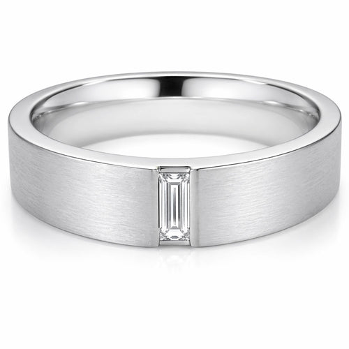 14K White Gold Diamond Baguette-Cut Wedding Band (0.30 ct T.W., 10.39 g) - RD848
