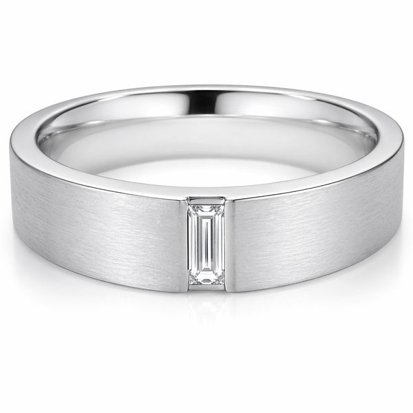 14K White Gold Diamond Baguette-Cut Wedding Band (0.30 ct T.W., 10.39 g)