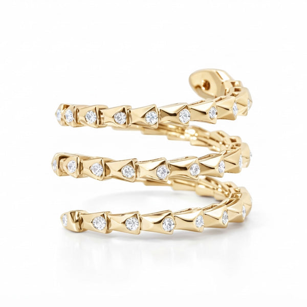 18K White Gold Diamond Snake Ring (0.50 ctw) - LA DIAMOND