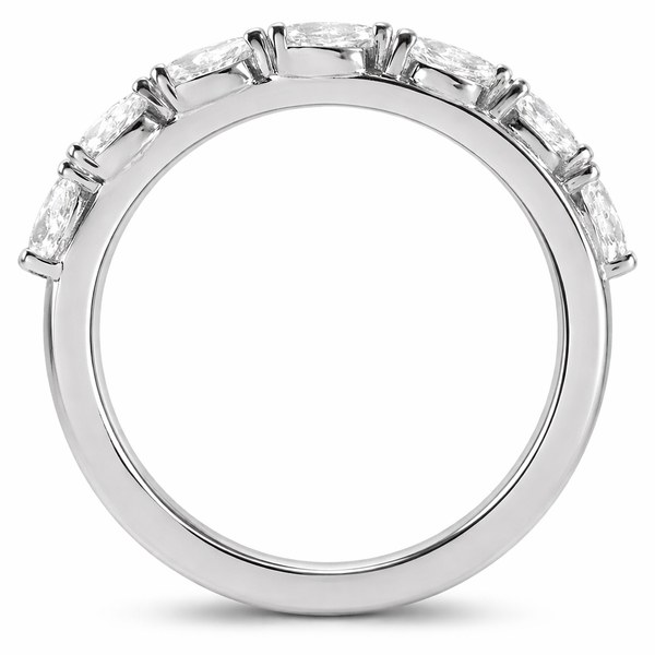 14K Gold Pear-Shape Diamond Wedding Band - LA DIAMOND