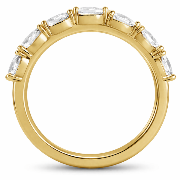 14K Gold Pear-Shape Diamond Wedding Band - LA DIAMOND