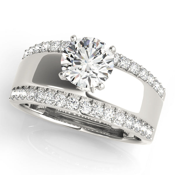 14k White Gold Engagement Ring