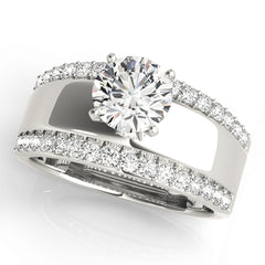 14k White Gold Engagement Ring