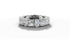 5ct Mixed Shaped Diamond Eterinity Wedding Band - Set in 14k Gold