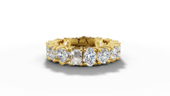 5ct Mixed Shaped Diamond Eterinity Wedding Band - Set in 14k Gold