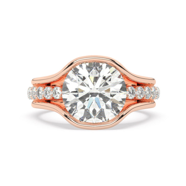 14K White Gold Round Diamond Engagement Ring (1.50 ct)