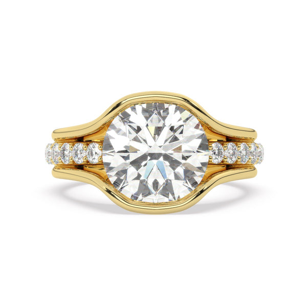 14K White Gold Round Diamond Engagement Ring (1.50 ct)