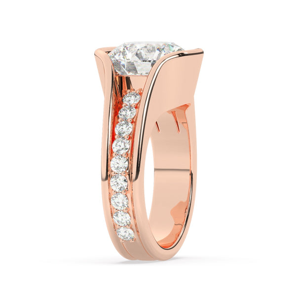 14K White Gold Round Diamond Engagement Ring (1.50 ct)
