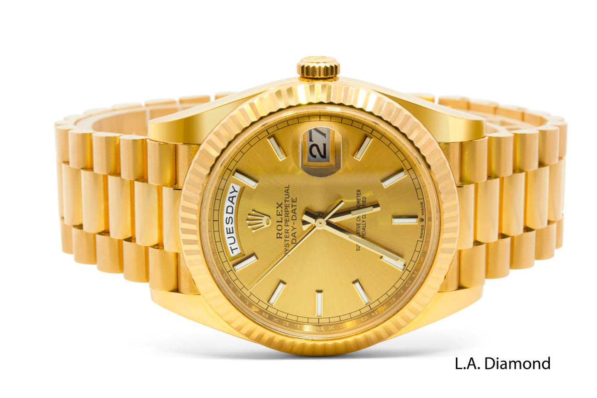 18K Yellow Gold Pre- Owned Rolex Day-Date