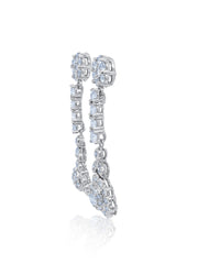 14k White Gold Diamond Earring - LA DIAMOND