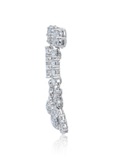 14k White Gold Diamond Earring - LA DIAMOND