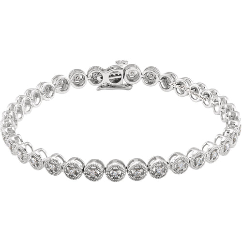 10K White Gold Diamond Tennis Bracelet (4 ct. t.w.)