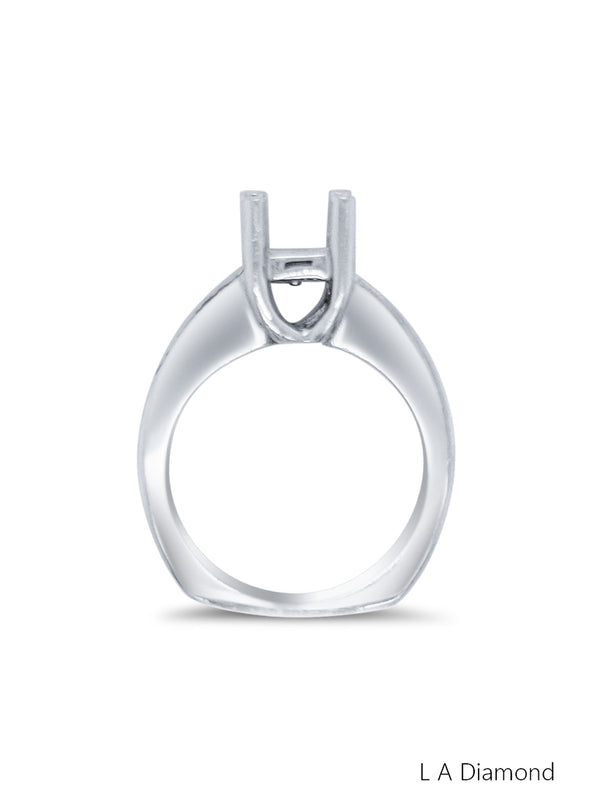 14K White Gold Baguette Cut Diamond Engagement Ring (0.70 ct)