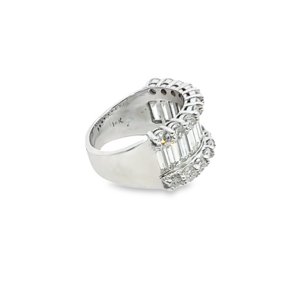 14K White Gold Diamond Baguette & Round-Cut Wedding Band (1.75-2.15 ct T.W.)