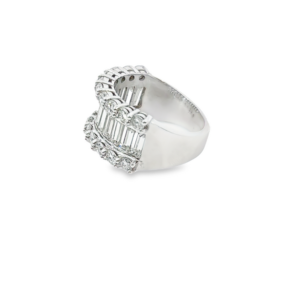 14K White Gold Diamond Baguette & Round-Cut Wedding Band (1.75-2.15 ct T.W.)