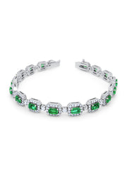 14K White Gold Diamond & Emerald Radiant-Cut Ring (11.57 ct)
