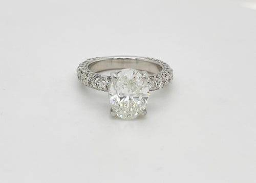 14K White Gold Diamond Engagement Ring
