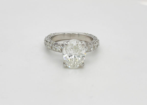 14K White Gold Diamond Engagement Ring