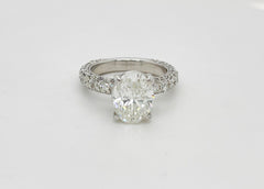 14K White Gold Diamond Engagement Ring
