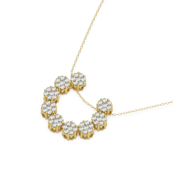 14K White Gold Diamond Pendant Necklace (1.60 ctw)