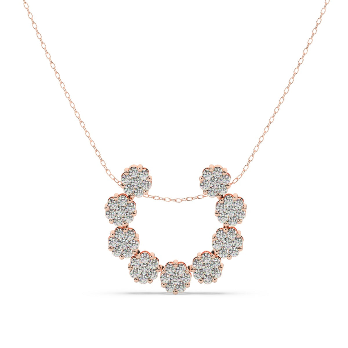 14K White Gold Diamond Pendant Necklace (1.60 ctw)