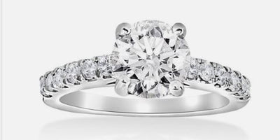 14K White Gold Diamond Ring