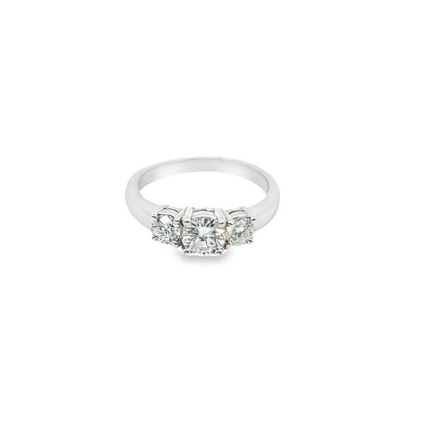 14K White Gold Diamond Round Cut Engagement Ring – 0.60ct