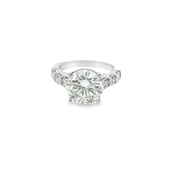 14K White Gold Diamond Round Cut Engagement Ring – 2.00ct