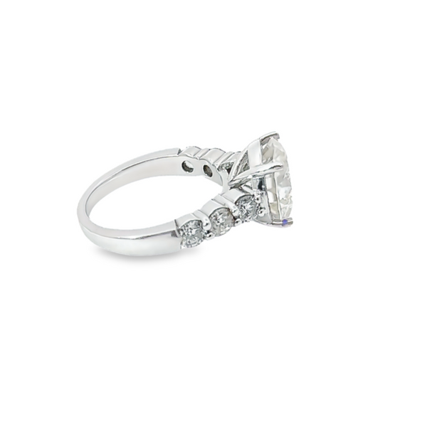 14K White Gold Diamond Round Cut Engagement Ring – 2.00ct